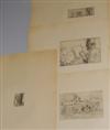 FRANK BRANGWYN Group of 10 etchings with drypoint from A l''Ombre de la Croix.